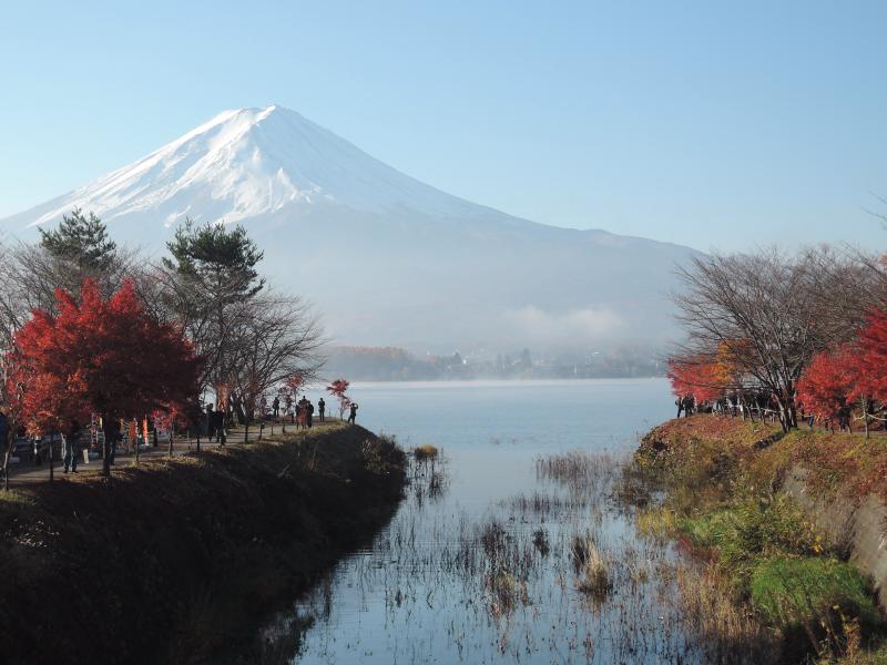 河口湖から見た富士山